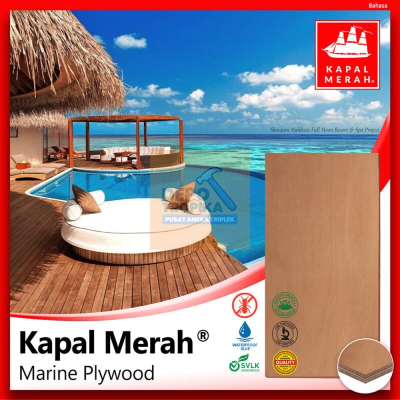 Cover Kapal Merah® - Marine Plywood | Triplek 100% Anti Air, Rajanya Semua Plywood!