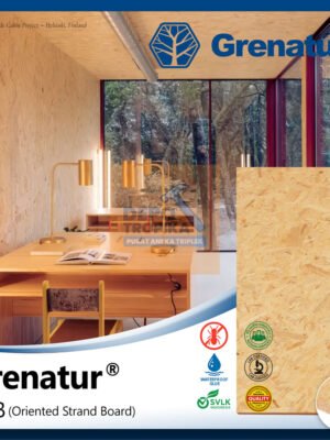 Grenatur® - OSB (Oriented Strand Board) | Tren Bahan Arsitek Terbaru, 100% OSB Asli Skandinavia