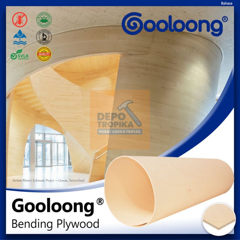 Gooloong® - Bending Plywood | Triplek Fleksibel, Digulung Hingga 360 Derajat Tanpa Patah!