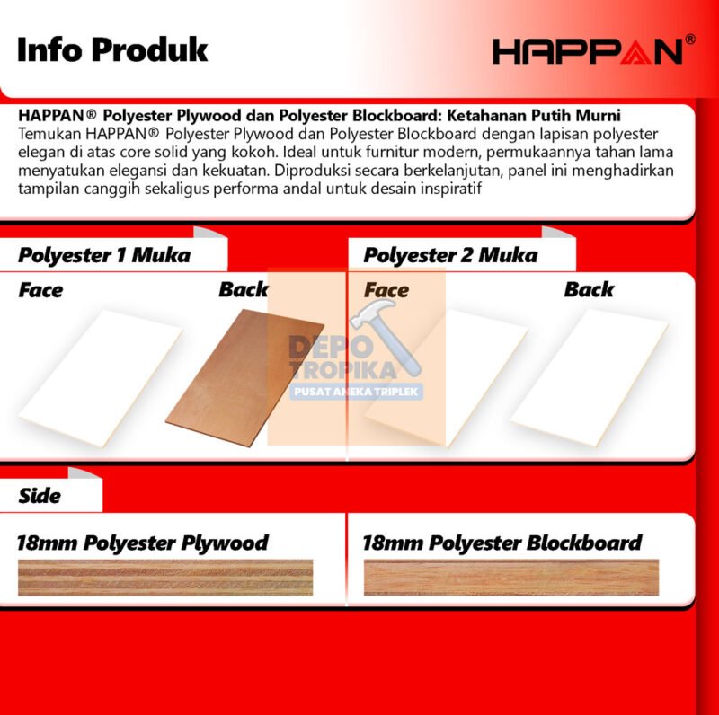 Page-2 HAPPAN® - Polyester Plywood | Triplek Melamin Putih, Paling Diminati oleh Pelanggan Indonesia