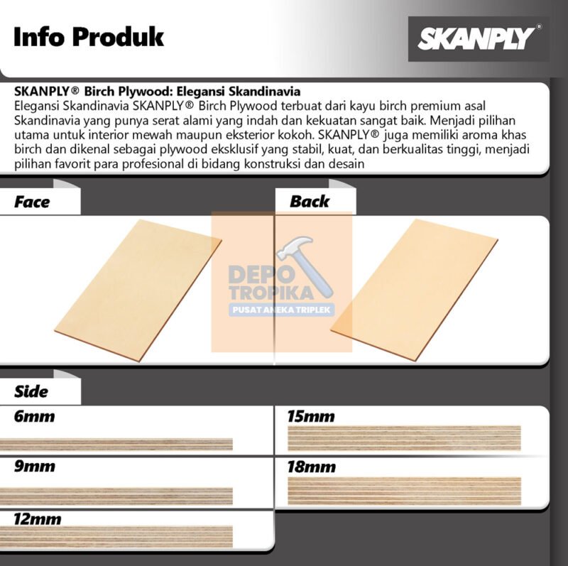 SKANPLY® - Birch Plywood | Plywood Mewah, 100% Birch Plywood Asli Skandinavia