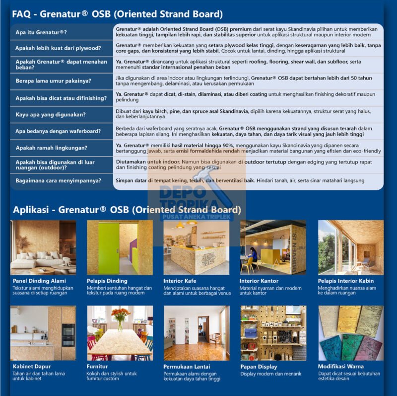 Page-5 Grenatur® - OSB (Oriented Strand Board) | Tren Bahan Arsitek Terbaru, 100% OSB Asli Skandinavia