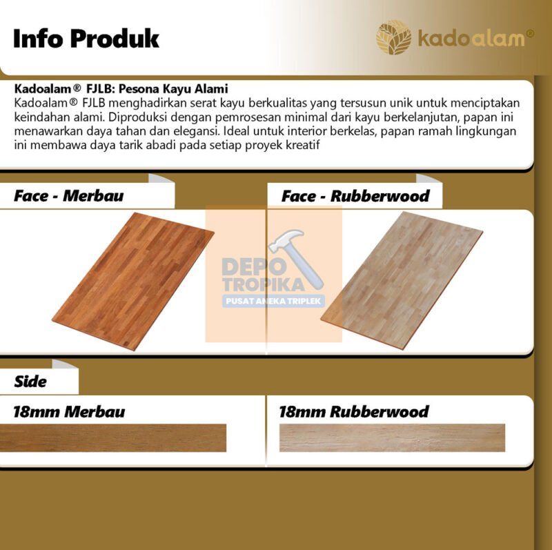 Page-2 Kadoalam® - FJLB (Finger Joint Laminated Board) | FJL Board Estetik! Papan Merbau, Karet, Pinus Berkualitas Grade AAA